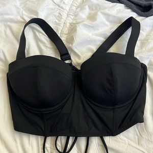 Perfect conditions TA3 swim busty crop top.